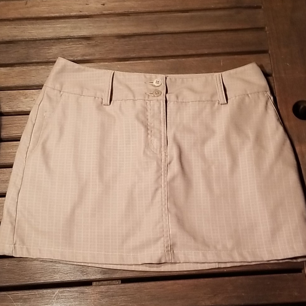 adidas Beige Check Women’s Golf Skort